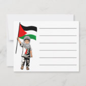 Cartons Réponse Enfant avec le drapeau de Keffiyeh Palestine (Devant)