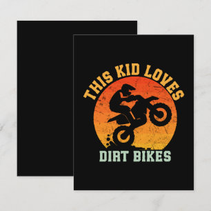 Cartons Réponse Enfants Drôle Dirt Vélo