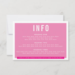 Cartons Réponse ENFERMER DÉTAILS bloc amusant girly joli rose