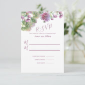 Cartons Réponse Été Floral Violet En Mariage Fleur (Debout devant)