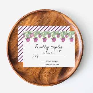 Cartons Réponse Eté Jungle Aquarelle Florale Mariage