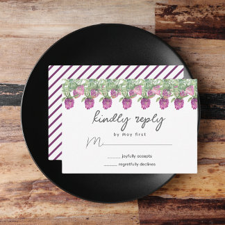 Cartons Réponse Eté Jungle Aquarelle Florale Mariage