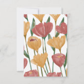 Cartons Réponse Été Printemps moutarde Rouge Floral Mariage botani (Dos)