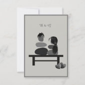 Cartons Réponse Eternal Stone couple Boho mariage (Dos)