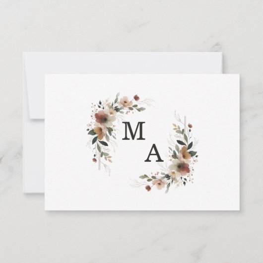 Cartons Réponse Ethereal Elegance Classic White Boho Mariage (Dos)