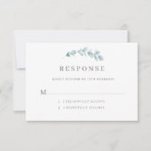 Cartons Réponse Ethereal Eucalyptus Dusty Mariage bleu (Devant)