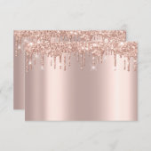 Cartons Réponse Étincelle de Parties scintillant rose en poudre de (Devant / Derrière)