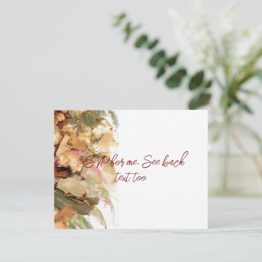 Cartons Réponse Étiquette d'adresse de retour d'art floral avec un (Debout devant)