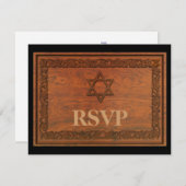 Cartons Réponse Étoile en bois sculpté de David (Devant / Derrière)