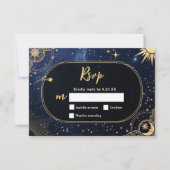 Cartons Réponse Étoile filante bleue Mariage céleste du soleil et (Devant)