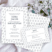 Cartons Réponse Étoile simple de David Custom B'nai Bat Bar Mitzva