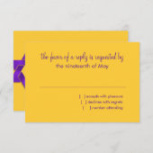 Cartons Réponse Étoiles bleu violet bat mitzvah sur n'importe quel (Devant / Derrière)