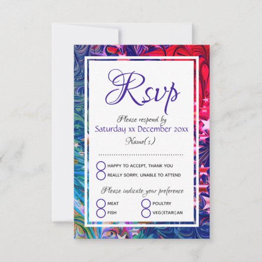 Cartons Réponse ÉTOILES DE NOËL | Hiver Abstrait | Repas festif (Devant)