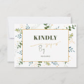 Cartons Réponse Eucalyptus Deux choix de 2 repas mariage (Devant)