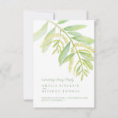 Cartons Réponse Eucalyptus feuille mariage d'eau verte (Devant)