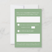 Cartons Réponse Eucalyptus feuille mariage d'eau verte (Dos)