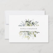 Cartons Réponse Eucalyptus Feuille Verdure Rustique Mariage QR Cod (Dos)