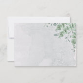 Cartons Réponse Eucalyptus Moderne Mariage Détails de l'hébergemen (Dos)