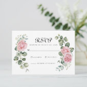 Cartons Réponse Eucalyptus Rose Rose Rose rose Mariage Arche Flora (Debout devant)