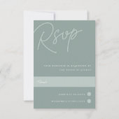 Cartons Réponse Eucalyptus | Script filigrane traditionnel (Devant)