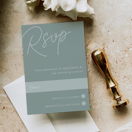Cartons Réponse Eucalyptus | Script filigrane traditionnel
