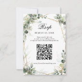 Cartons Réponse Eucalyptus Verdure Botanique Mariage géométrique R (Devant)