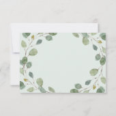 Cartons Réponse Eucalyptus Verdure Géométrique choix de repas (Dos)