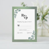 Cartons Réponse Eucalyptus vert Aquarelle (Debout devant)
