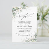 Cartons Réponse Eucalyptus Wedding Reception Enclosure Cards (Debout devant)