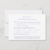 Cartons Réponse Événement mariage pour tulipe blanche monogramme (Dos)