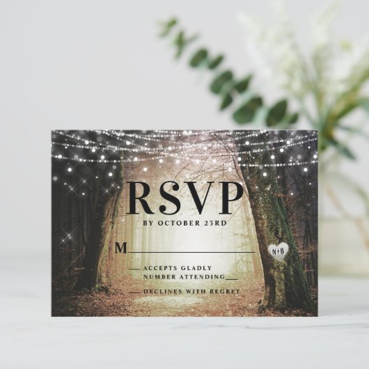 Cartons Réponse Evermore | Forêt de fée enchantée | Mariage orange (Debout devant)