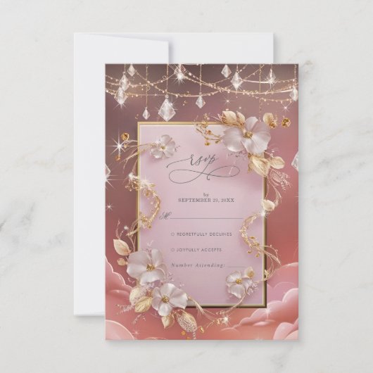 Cartons Réponse Exquise Whimsical Clouds et Etoiles Mariage (Devant)