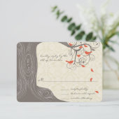 Cartons Réponse Faire Convidation de Mariage aux Oiseaux de l'Amou (Debout devant)