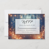 Cartons Réponse Fairy Lights et Moonlit Forest Magic Mariage (Devant)