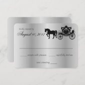 Cartons Réponse Fairy Tale Carriage Peacock Silver Response (Devant / Derrière)