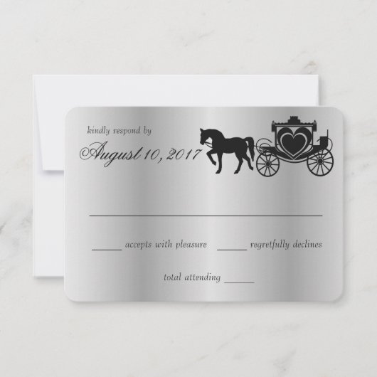 Cartons Réponse Fairy Tale Carriage Peacock Silver Response (Devant)