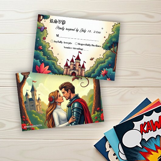 Cartons Réponse Fairytale Once Upon A Time Castle Woodland Wedding