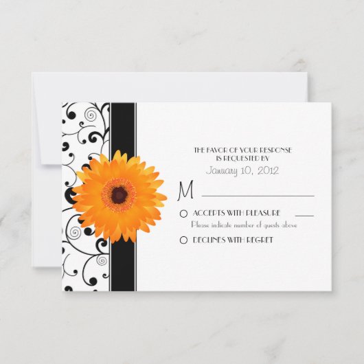 Cartons Réponse Faiseuse de Gerbera orange avec design de défileme (Devant)