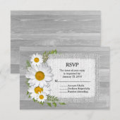 Cartons Réponse Faiseuse rustique burlap grange mariage en bois RS (Devant / Derrière)