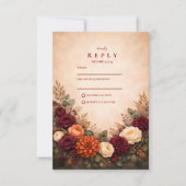 Cartons Réponse Fall Floral Romance Wedding (Devant)