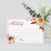 Cartons Réponse Fall Flowers Funeral Share a Memory Card (Debout devant)