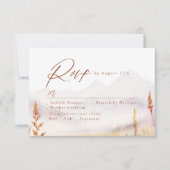 Cartons Réponse Fall Watercolor Wildflower Mountain Rustic Wedding (Devant)