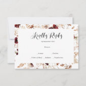 Cartons Réponse Fall Wildflowers Floral Wedding (Devant)