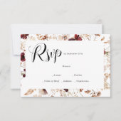 Cartons Réponse Fall Wildflowers Floral Wedding (Devant)