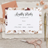 Cartons Réponse Fall Wildflowers Floral Wedding