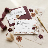 Cartons Réponse Fall Wildflowers Floral Wedding