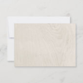 Cartons Réponse Farmhouse Chic | Bois blanc avec mariage de vache (Dos)