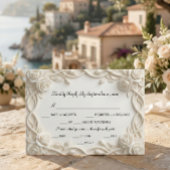 Cartons Réponse Faux Embossed Plaster White Floral Relief