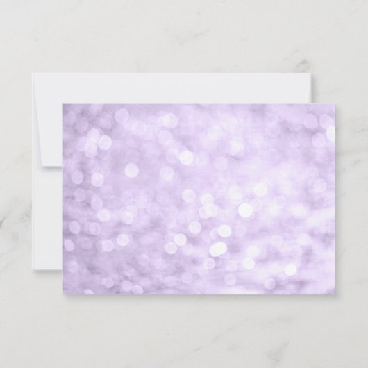 Cartons Réponse Faux Parties scintillant violet argenté Bat mitzva (Dos)