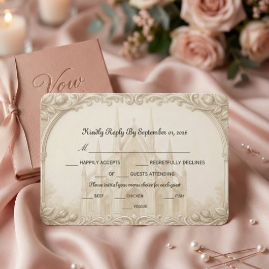 Cartons Réponse Faux Relief Stone Cathedral Sketch Formal